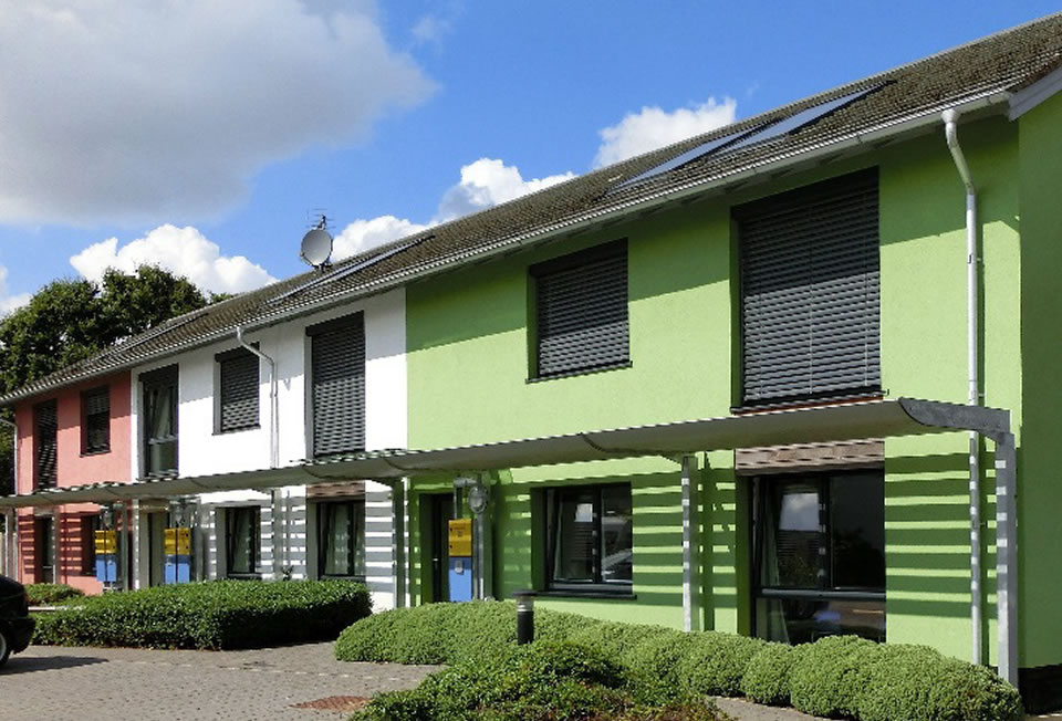 Passivhaus development in Wimbish development by a local Housing Association where the properties are reserved for applicants with a strong local connection.