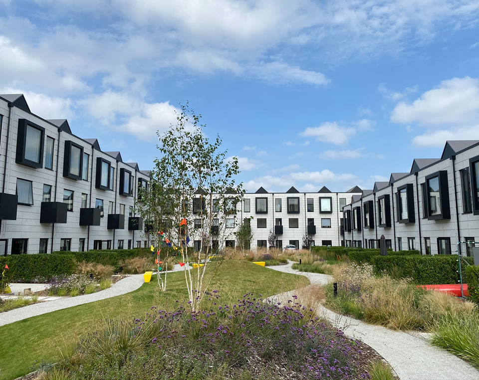 Communal gardens at Port Loop, Birmingham.