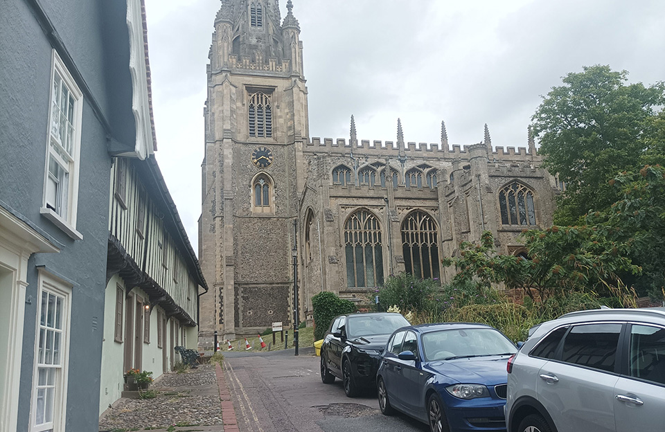 Door leading out to the street and informal shared space on Church Road.