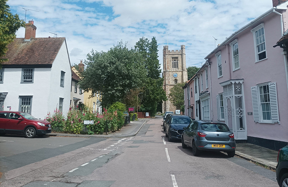 Built form along Church St retains key views of St Marys Church.