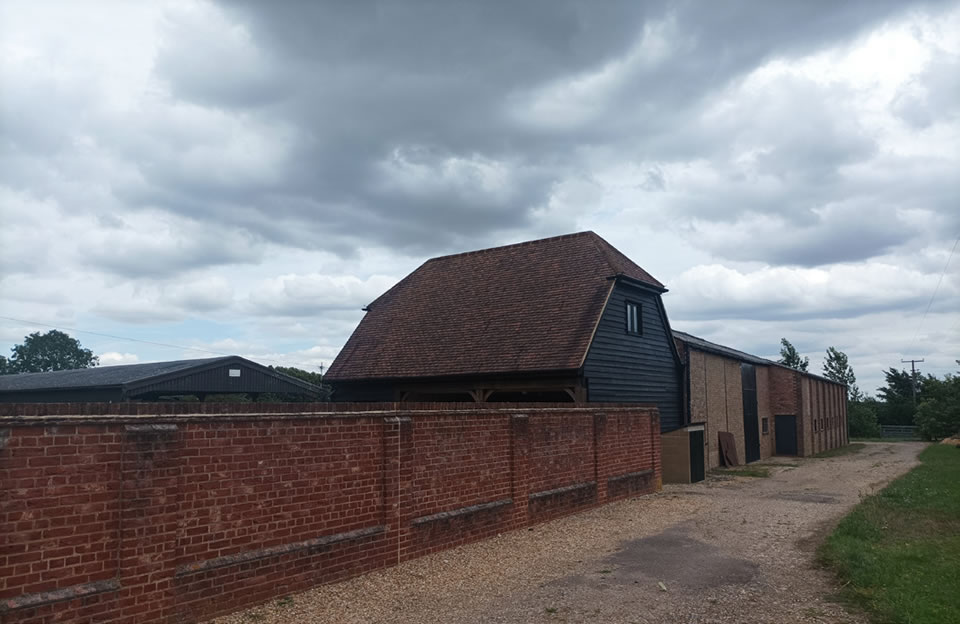 Working farm in Uttlesford with tradtional building typologies and vernacular.