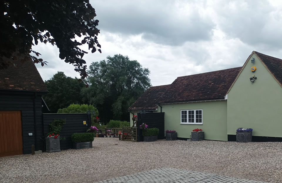 Typical farmstead built form layout at Duck End Cottage.