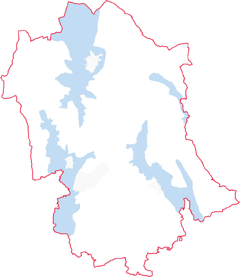 River Valley in Uttlesford highlighted in blue.